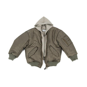 2-in-1 Oversized MA1 Bomber Jacket - Faux Héritier