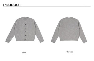 100% Australian wool CLEAN FIT cardigan - Faux Héritier