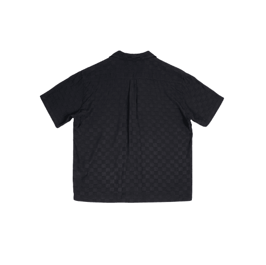 Short-sleeved silk jacquard shirt - Faux Héritier