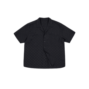 Short-sleeved silk jacquard shirt - Faux Héritier