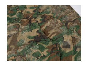 Distressed Camouflage Low-Rise Overalls - Faux Héritier