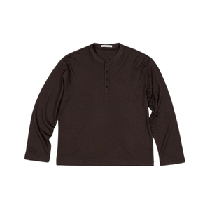 Ultrafine Wool Henley Collar Long Sleeve - Faux Héritier