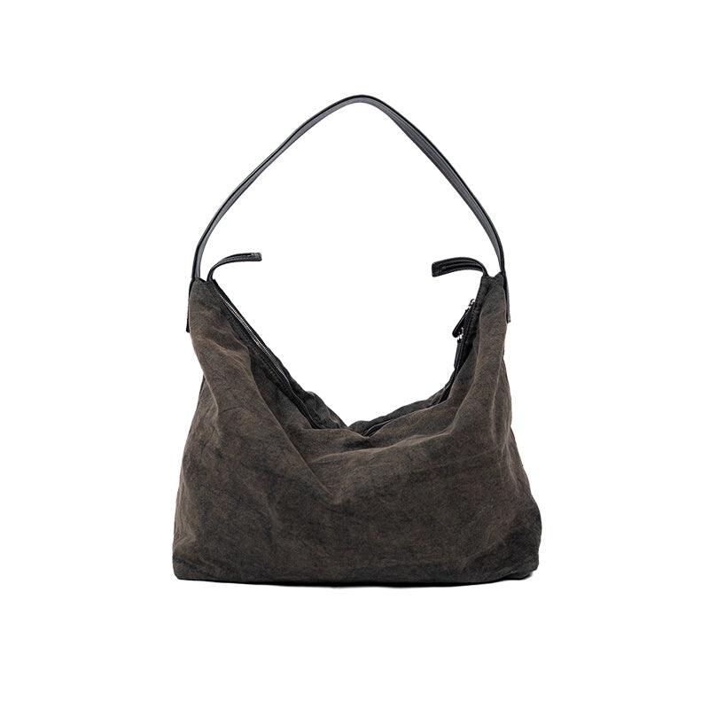 Water-marked distressed HOBO hobo bag - Faux Héritier